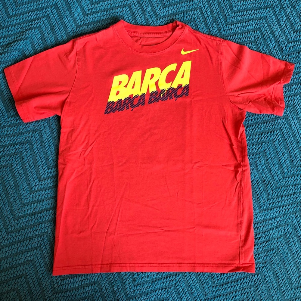 Nike FC Barca Soccer T-shirt Orange